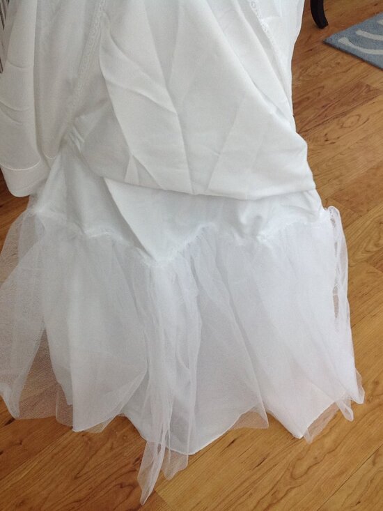White Long Satin & Taffita Half Slip for Wedding Dress or Formal Wear - Picture 6 of 7
